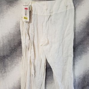 Long flowy white plus trousers